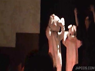 Japanese bunny kissing a dude