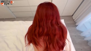 Juicy Ass Redhead Minx Sucks Dick and Fucks in Ripped Pantyhose