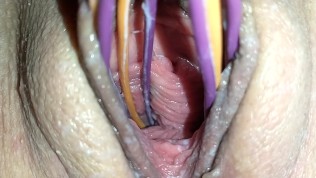 Step sister let me put random things in her creamy pussy