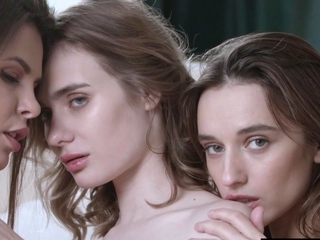 Hot MILF lesbian unwrapping her presents