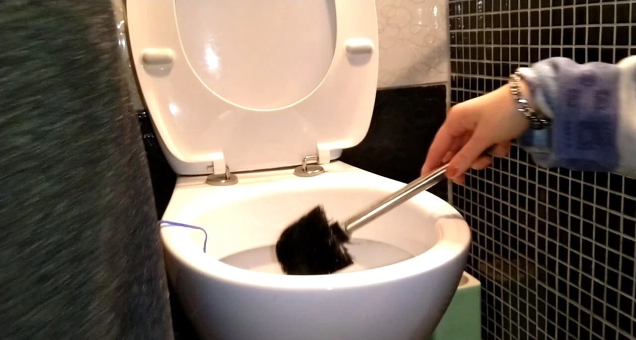 Always when I clean the toilet, that’s when he has to PEE. Always…
