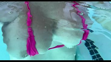 Artemisia Love super sexy underwater fetish micro bikini flashing areola for you